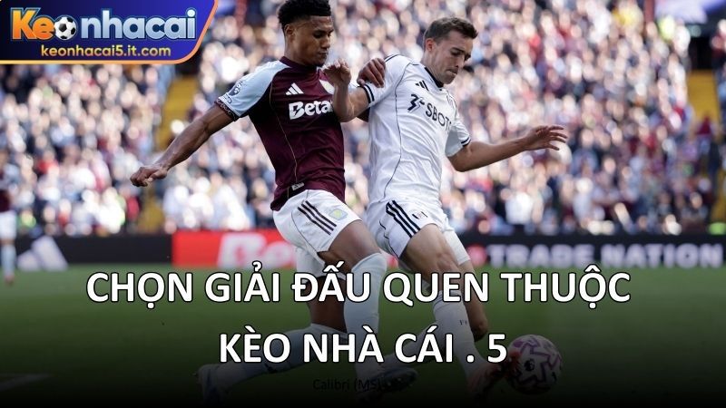 Chọn giải đấu quen thuộc kèo nhà cái . 5