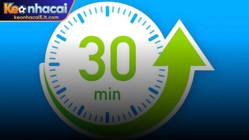 Minh họa thời gian hiệp phụ bóng đá bao nhiêu phút