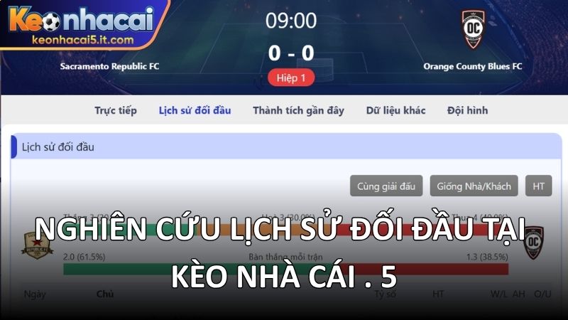 Nghiên cứu lịch sử đối đầu tại kèo nhà cái . 5